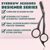 Eyebrow Trimming Scissors with Combs, Eyebrow Cutter Hair Removal Eyebrow