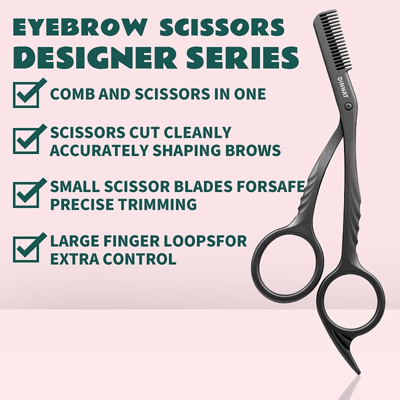 Eyebrow Trimming Scissors with Combs, Eyebrow Cutter Hair Removal Eyebrow