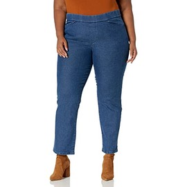 Chic Classic Collection womens Easy Fit Elastic Waist Jean ,Mid Shade ,26