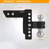 LOCAME Adjustable Trailer Hitch 2-Inch Receiver 6-Inch Drop/Rise Tow Hitch
