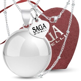 SAGA GIOIELLI® Angel Call, Chime Ball, Pregnancy Chain, Steel Chain, GIOIELLERIA, Hypoallergenic material, No Gemstone