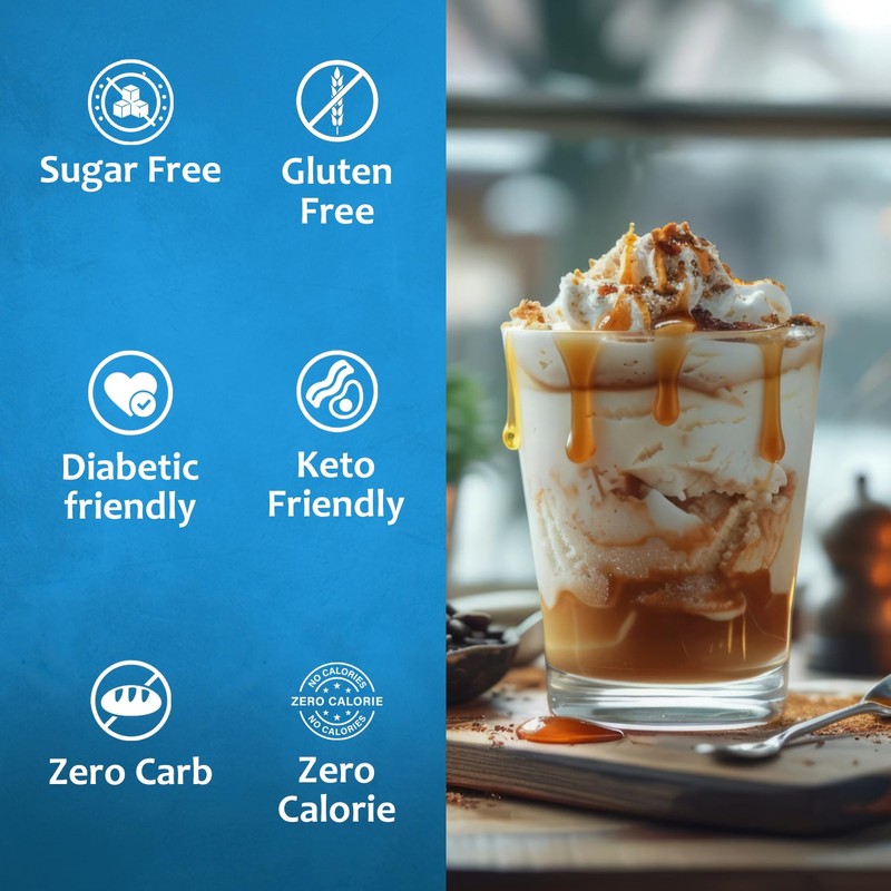 Syruvia Sugar Free SALTELLA Coffee Syrup Vanilla Salted Caramel -
