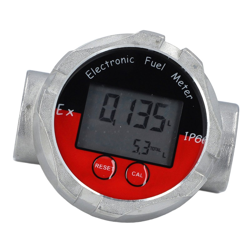 1 Inch Flow Meter LCD Display Digital Turbine Flow Gauge
