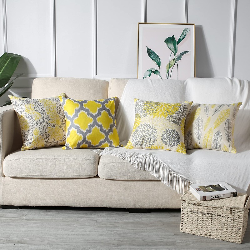 OTOSTAR Cushion Covers Stylish Cute 30 30 30 Scandinavian Flax