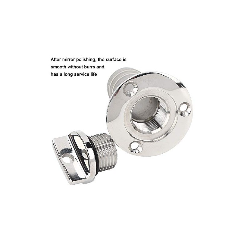 Garboard Drain Plug,316 Stainless Steel Oval Garboard Drain Plug Vent