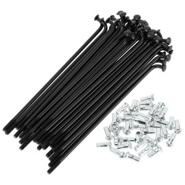 RATCHROLL 1 Set Universal Bicycle Spokes 12G 104mm Length Bike Wheel Spokes Nipple Black Carbon Steel