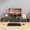 WESTREE Dual Monitor Stand Riser with Drawer, 3 Shelf Computer