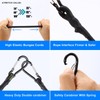 Carabiner Bungee Cords Heavy Duty Outdoor Black 60 inch 3