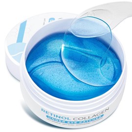 VELAMO ADVANCED Under Eye Patches 60pcs Collagen Retinol Eye Mask for Wrinkles and Dark Circles Puffiness - Skin Care - Color: Golden