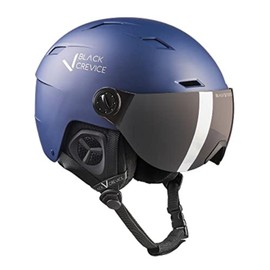 BLACK CREVICE Kirchberg Ski Helmet with Visor Navy, S (51-53 cm)