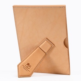 ILVIZONTE OHO037PG0001NA106 IL BISONTE Photo Frame, Photo Stand, Large Size, Postcard, KG Size, VACetta Leather, Natural