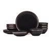 Mikasa Miller 12 Piece Dinnerware Set, Service for 4, Black