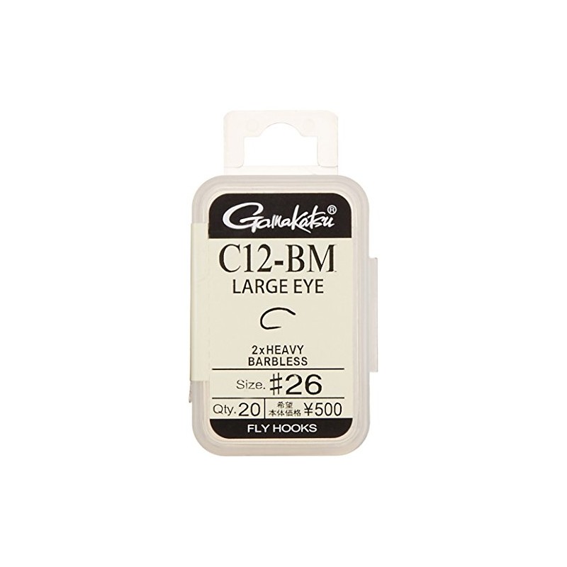 Gamakatsu 67215 C12-BM Large Eye Fly Hooks, No. 26, 20