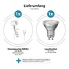 ledscom.de Waika Clamp Light Switch Matt White with LED GU10