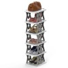 NewHome Small 6 Tier Foldable Corner Narrow Vertical Shoe Rack