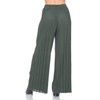 Auliné Collection Womens Solid Waistband Long Pleated Chiffon Palazzo Pants