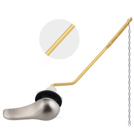 Hygie Rinse Universal Toilet Handle Replacement Kit Side Mount Toilet Lever Compatible with American Standard/Glacier Bay/Gerber, Toilet Flush Handle with Flapper Chain, Brushed Nickel