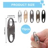 15 PCS Backpack Zipper Locks – Security Fasteners, Dual Hook