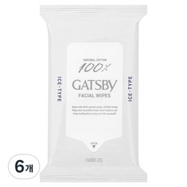 Gatsby Facial Cleansing Tissue Ice Type, 15 sheets, 6 pcs / 갸스비 훼이셜 세안티슈 아이스타입, 15매입, 6개