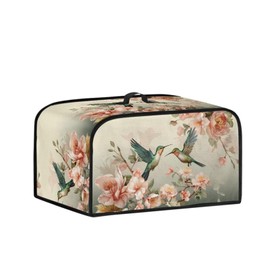 Yuresuaet Floral Hummingbird Slow Cooker Cover Water-Resistant Rice Cooker Cover Stain Resistant Keep Appliance Clean Machine Washable