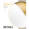 AUTELO 2 Pack Brushed Gold Pendant Lights, 8 Inch Glass