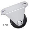 8 PCS Black Casters for Furniture,30mm(1.25 inch) Small-size Castor Wheels