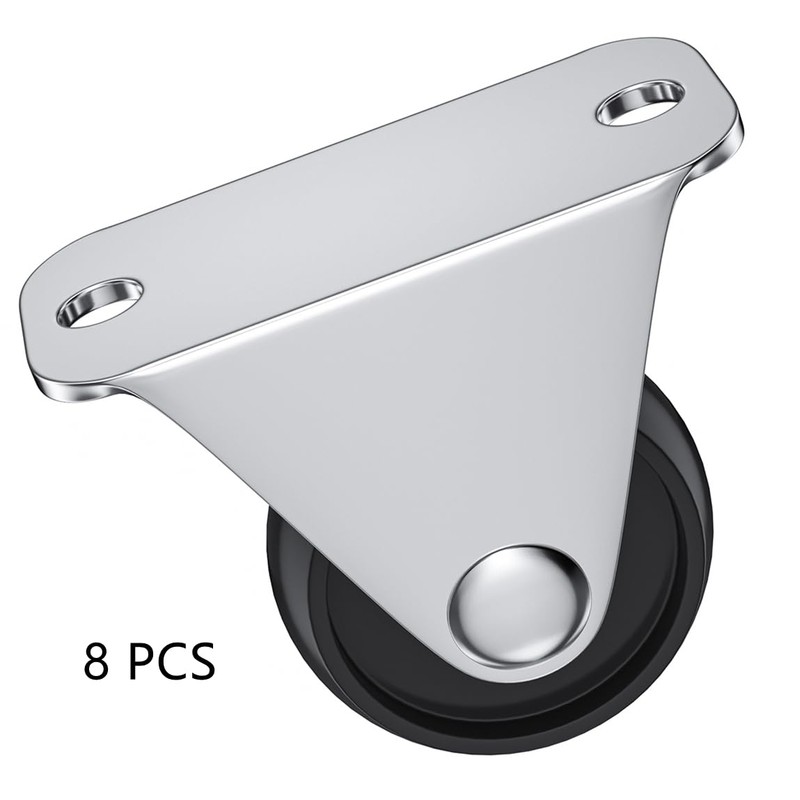 8 PCS Black Casters for Furniture,30mm(1.25 inch) Small-size Castor Wheels