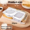 Reusable Snack Containers, 20PCS Snack Containers with 2 Compartments &