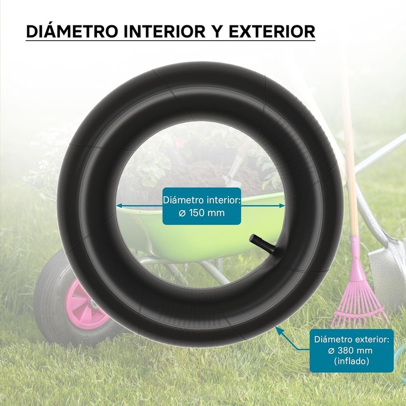 2PCS 145/70‑6 Tire Inner Tube with Straight Valve Stem Rubber