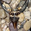 Shark Tooth Necklace for Men Boys Double Layer Necklace -