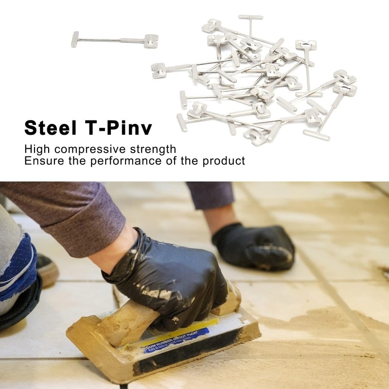 100 Pieces T-Pins, Tile Replacement Steel Needles, Tile Levelling System