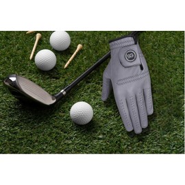 Golf Gloves Men -Cabretta Leather Pack of 3 Gloves – for All Weather Conditions – Soft Feel Grip, Breathable - Left/Right Handed Golfer – Vibrant Colours (Grey, Medium, To Be Worn In Right Hand)