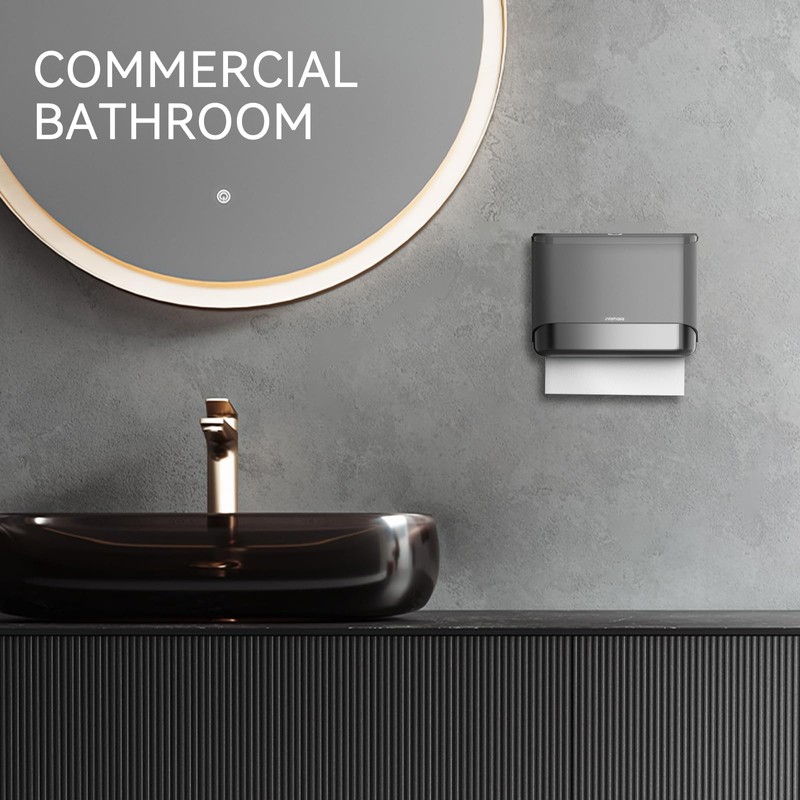 Commercial Paper Towel Dispenser Wall Mount Adhesive Multifold Trifold cFold