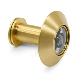 Earl Diamond - Door Viewer Peephole, Solid Brass 200-Degree Security Peephole with Heavy Duty Rotating Privacy Cover for for 1-3/8" to 2-1/6" Doors for Home Office Hotel - Satin Gold
