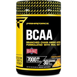 Primaforce Primaforce BCAA Powder (Pineapple Mango) (30 Servings) - 7000MG 2:1:1 BCAAs, Post-Workout Recovery Drink with Amino Acids and Real Salt for Men & Women