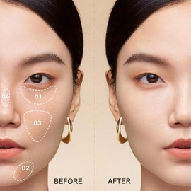 Colored Clay CC Undereye Corrector,Under Eye Hydrating Concealer，Conceal & Brighten Dark Circles,Color Corrector for Dark Circles with Brush,(Light complexion)