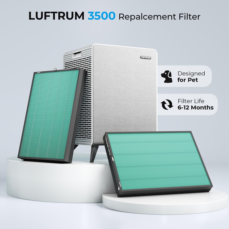 LUFTRUM C3500 Pet Odor Remover Air Purifier Replacement Filter Set,