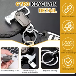 Heavy Duty Belt Clip Keychain, Duty Belt Key Holder Leather, Belt Clip for Keys, Belt Loop Keychain, Key Holder With Detachable Keyring, Leather Wristlet Keychain (Style 1)