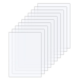 Plexiglass Sheets Pack of 10 Durable PET Panels for Poster & Picture Frames, Arts & Crafts Plastic Sheeting Protective Sheet Barrier Made in USA (10, 5X7)