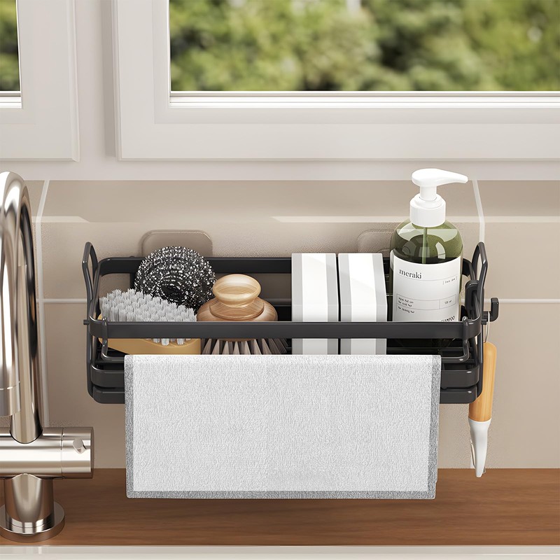 LBTING Sponge Holder for Kitchen Sink, Wall Mounted Sink Caddy