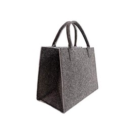 CB Home & Style Felt Shopping Bag Shopper Approx. 35 x 20 x 28 cm Shopping Basket Firewood Bag - Grey -