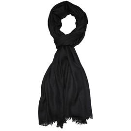 Lorenzo Cana Men's Scarf 100% Cashmere Scarf Cashmere Scarf Men's Scarf, black