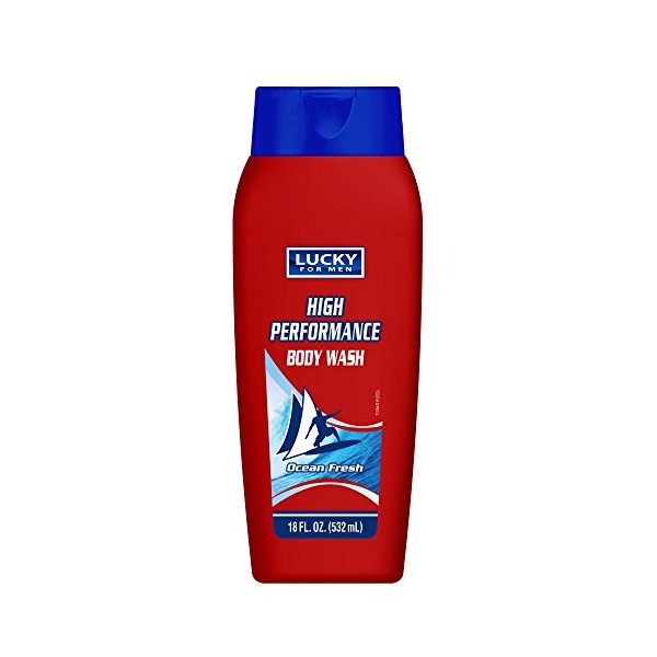 Lucky Super Soft Men's Body Wash High Performance, 18 Fluid