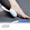 Long Handle Pumice Foot Scruber, Exfoliating Foot File Callus Remover