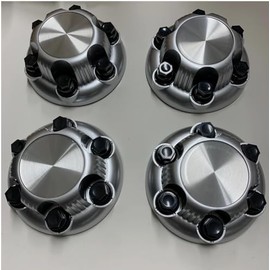 4 for Chevy Silverado 1500 Tahoe Avalanche,6 Lugs Hub Center Cap 7-1/4" Chrome #15067580#15067578 (Silver)