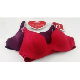 Berlei 2 x Barely There Bras Contour Underwire Bra Womens (42K) 10C Red & Burgundy (42K) Full Coverage Bras