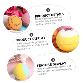 BIUDECO 6pcs 102g Two-tone Spa Bath Balls for Feet or Full Body Bathing Set Animal Toys for Boys and Girls Adults