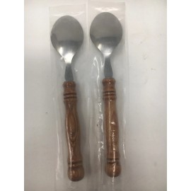 Lifetime OLD HOMESTEAD Stainless Wood Handle TEA SPOON 5”