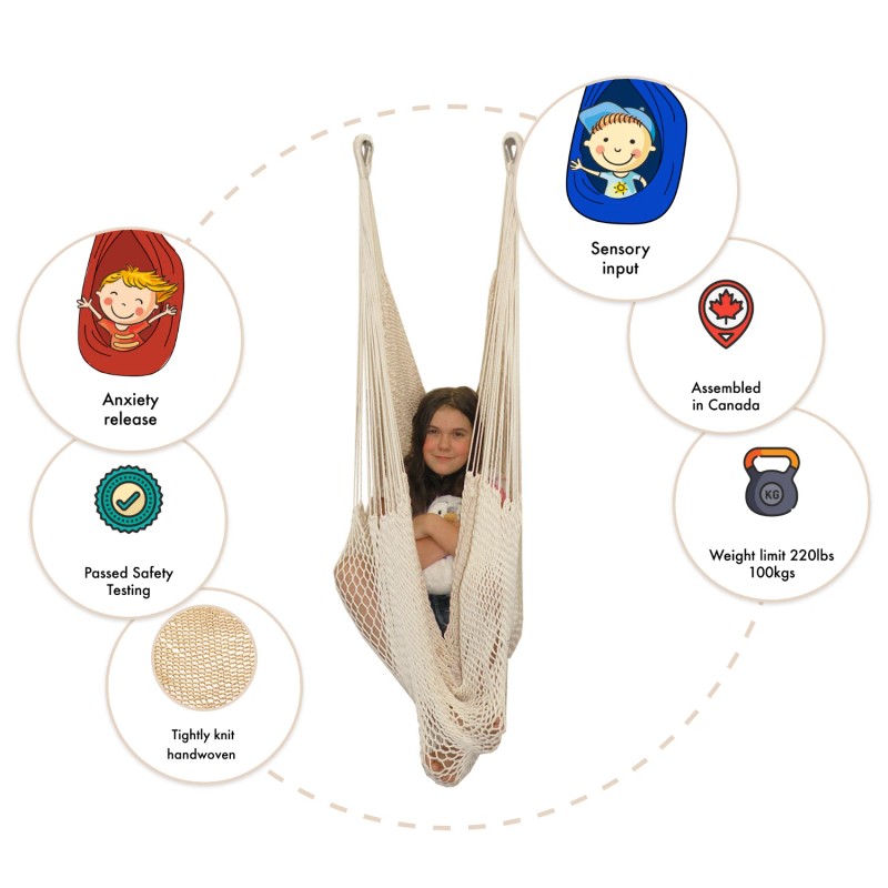 DreamGYM Therapy Hammock Swing - Soft Ivory