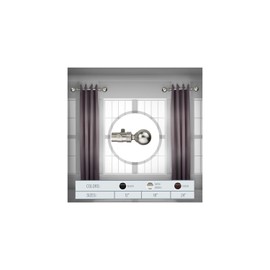 Maykoosh Steel Curtain Rods with Finials - 18 Inch Single Rod Set of 2 - Black Finish